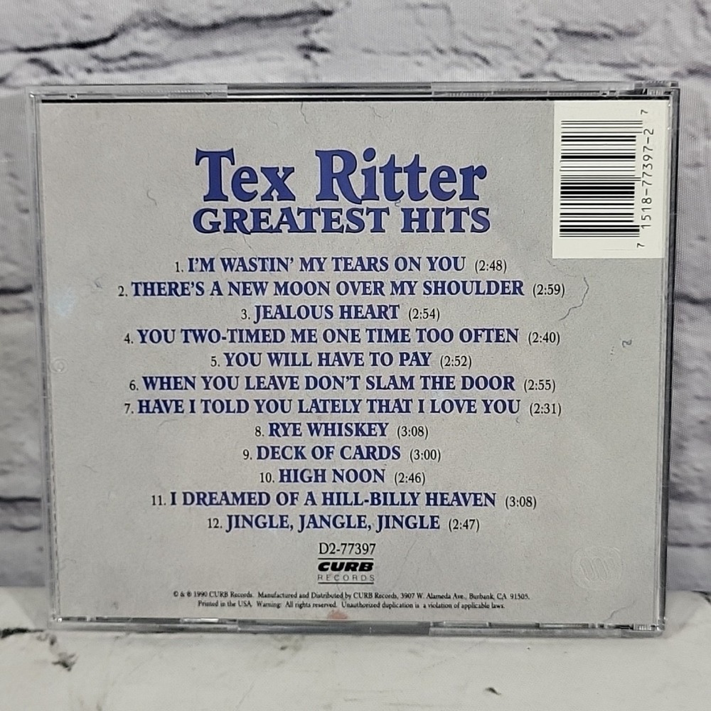 Tex Ritter - Greatest Hits CD - Picture 3 of 3